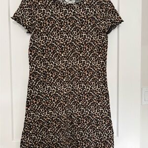 American Eagle Leopard Print Short Sleeve Dress
